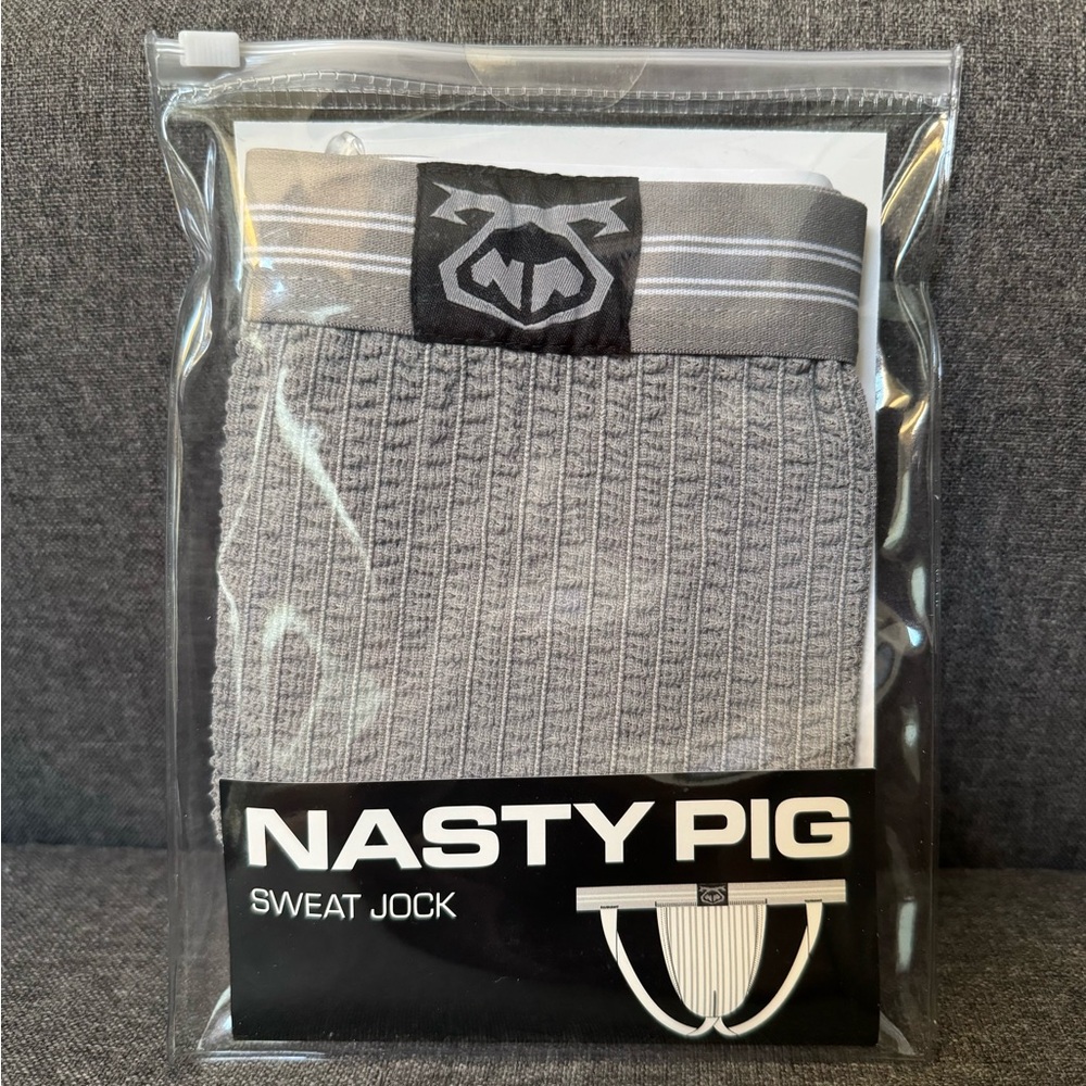 Brand New Nasty Pig XXL Grey Sweat Jock Strap